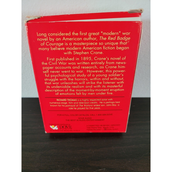 Stephen Crane The Red Badge of Courage double Cassette Audio - Picture 2 of 3